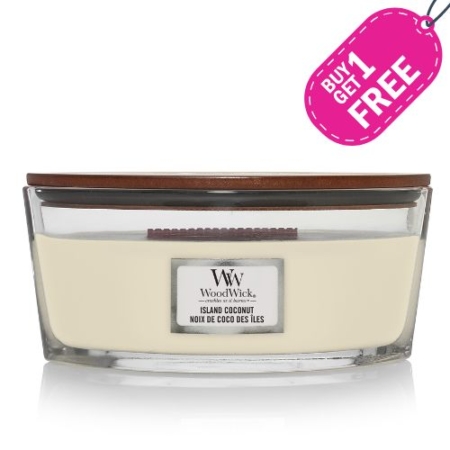 WoodWick Heartwick Flame Ellipse Island Coconut 5