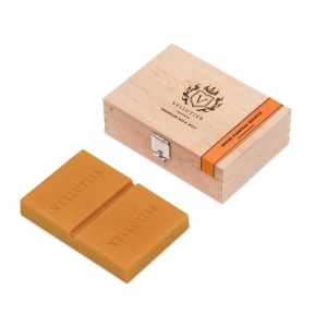 Vellutier Wooden Box Wax Melt Spiced Pumpkin Soufflé 3