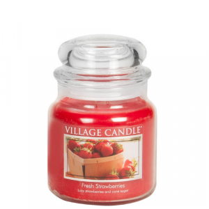 Village Candle Medium Jar Fresh Strawberries 2