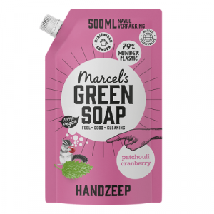 Marcel's Green Soap Handzeep Navul Stazak Patchouli & Cranberry (500ML) 6
