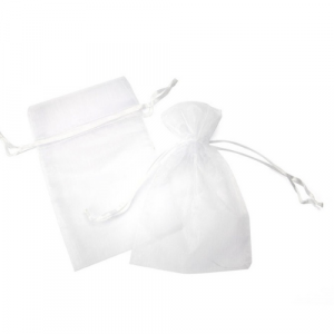 Organza zakje voor amberblokjes in Wit 2