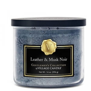 Village Candle Clean Leather Musk Noir 4