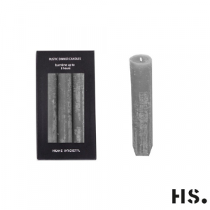 Home Society Rustic Dinner Candles Grey 5