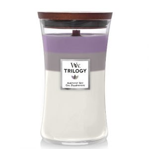 WoodWick Large Candle Amethyst Sky Trilogy 1