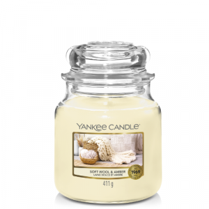 Yankee Candle Medium Jar Soft Wool & Amber 11