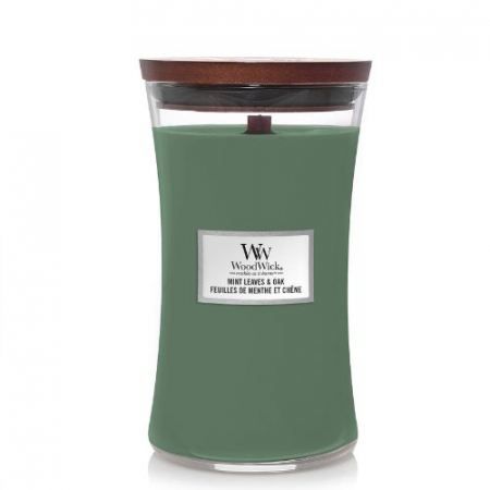WoodWick Large Candle Mint Leaves & Oak 2