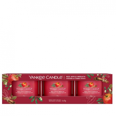 Yankee Candle Filled Votive Red Apple Wreath 3 pack 17