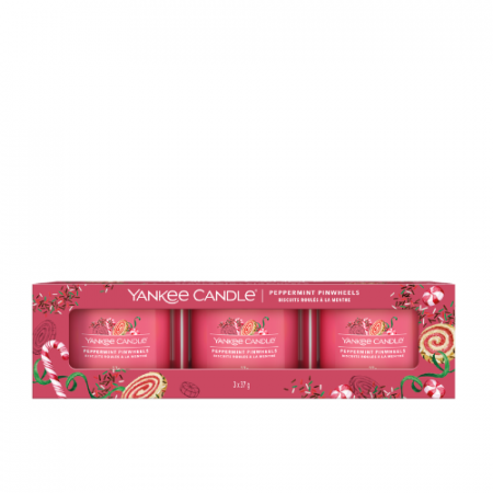 Yankee Candle Filled Votive Peppermint Pinwheels 3 pack 2