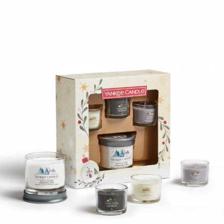 Yankee Candle Snow Globe Wonderland Small Tumbler & 3 Filled Votive Gift Set 5