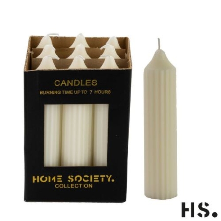 Home Society Diner Candle XL Stripe Wit 11