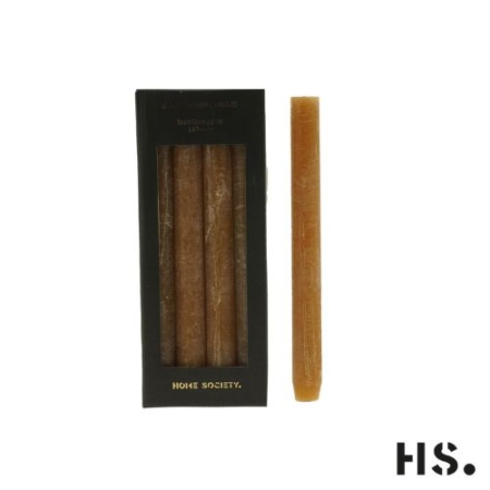 Home Society Dinner Candles Brown 15