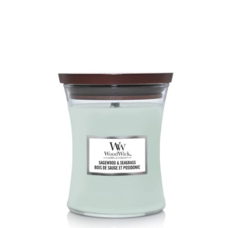 WoodWick Medium Candle Sagewood & Seagrass 3