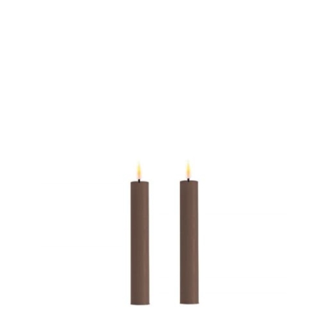 Deluxe Homeart Led Dinnercandle 2 stuks 15 cm Mocca 12