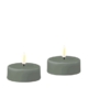 Deluxe Homeart Led Jumbo Tealight 2 stuks Salvie Green 6