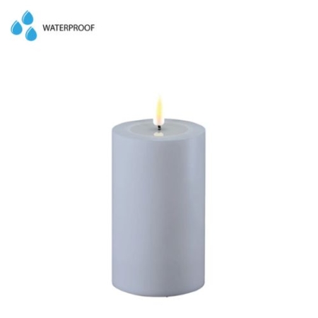 Deluxe Homeart Led Kaars Dust Blue 7,5 x 12,5 cm Outdoor 2