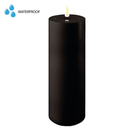 Deluxe Homeart Led Kaars Zwart 7,5 x 20 cm Outdoor 10