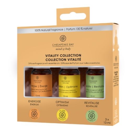 Chesapeake Bay Ultrasonic Aroma Oil 3-pack Vitality 4
