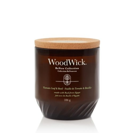 Woodwick ReNew Tomato Leaf & Basil Medium Candle 12
