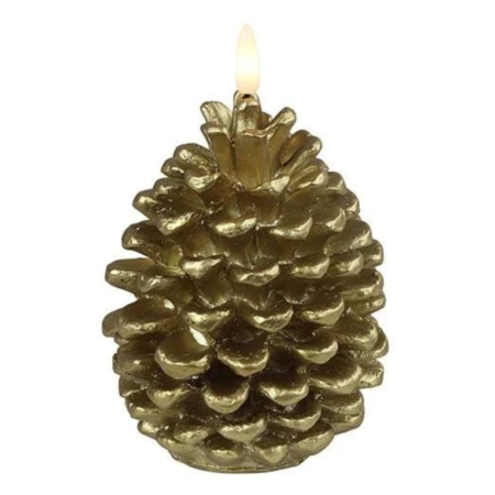 Countryfield Led Dennenappelkaars Gold Large 5
