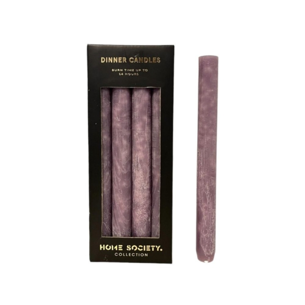 Home Society Dinner Candles Paars 1