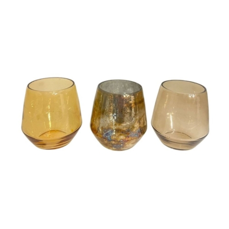 Home Society Votive glaasje Windlichtje Baly set van 3 2