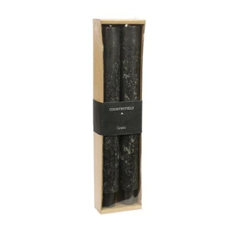 Countryfield Diner Kaars Zwart 25 cm 10