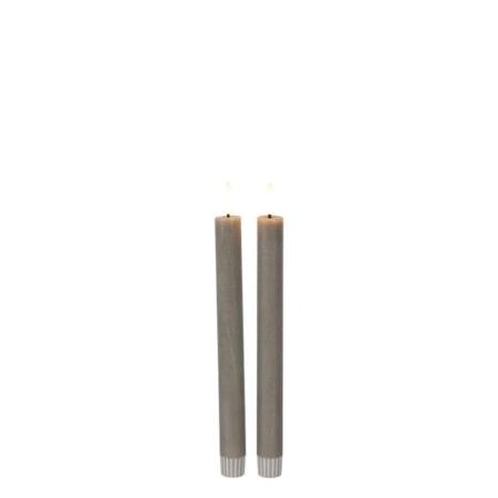 Countryfield Led Dinerkaars Rustiek Grijs 2 stuks 15 cm 15