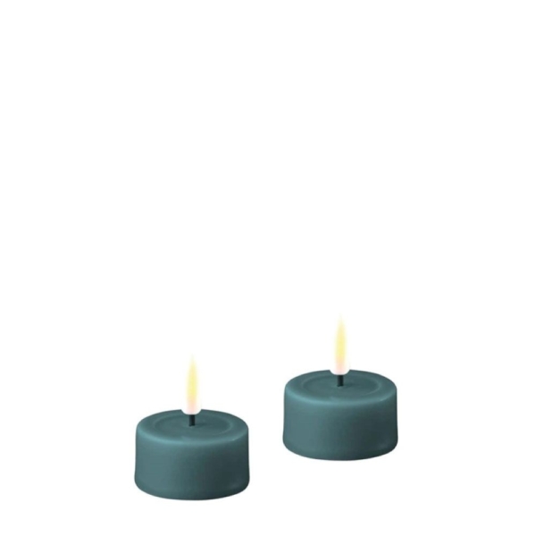 Deluxe Homeart Led Tealight 2 stuks Jade Green 1