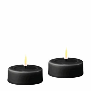 Deluxe Homeart Led Jumbo Tealight 2 stuks Black