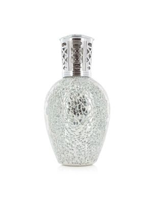 Lampada Profumata Asleigh & Burwood Shooting Star - Grande Modello Con Base A Calice Argento E Corona Nera - Purifica L'Aria