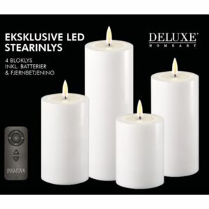 Deluxe Homeart  Led Candle Giftset Wit