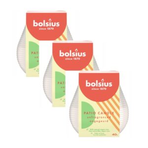 Bolsius Buitenkaars / Patiolight White 3 stuks