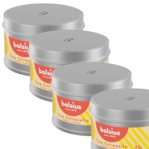 Bolsius Citronella kaars in blik 4 stuks