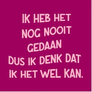 Tegeltje Ik heb het nog nooit gedaan