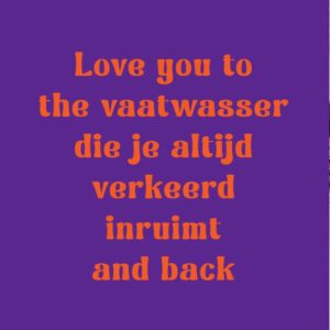 Tegeltje Vaatwasser