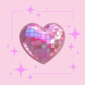 Tegeltje Heart Discoball