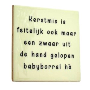 Tegeltje Kerstmis Babyborrel