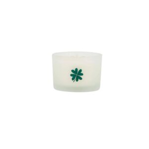 Zusss geurkaarsje glas klavertje wit/groen