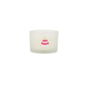 Zusss geurkaarsje glas taart wit/roze