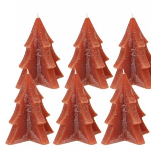 DK Design Kerstboom Kaarsjes Doos 6 stuks Orange