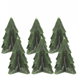 DK Design Kerstboom Kaarsjes Doos 6 stuks Donkergroen