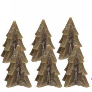DK Design Kerstboom Kaarsjes Doos 6 stuks Mosgroen