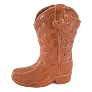 Homebound by KY Aardewerk Vaas Cowboy Boot Bruin