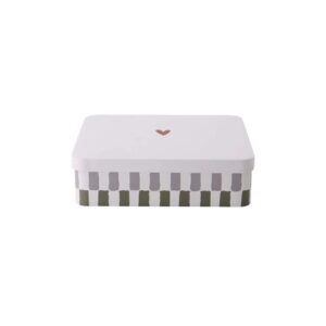 Zusss Koekblik hartje rood/grijs/groen