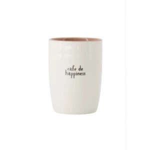 Zusss koffiemok Café de Happiness wit/zwart
