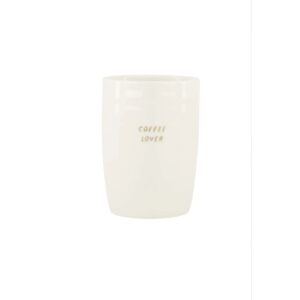 Zusss koffiemok Coffee Lover – wit/goud