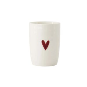 Zusss koffiemok Hartje Wit Rood