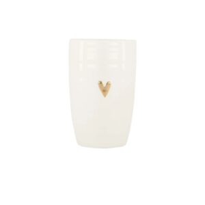Zusss mok L hartje wit/goud