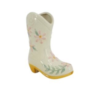 Homebound by KY Aardewerk Vaas Cowboy Boot Creme