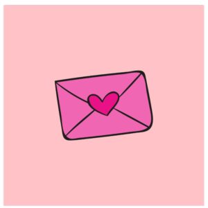 Tegeltje Envelop Hart